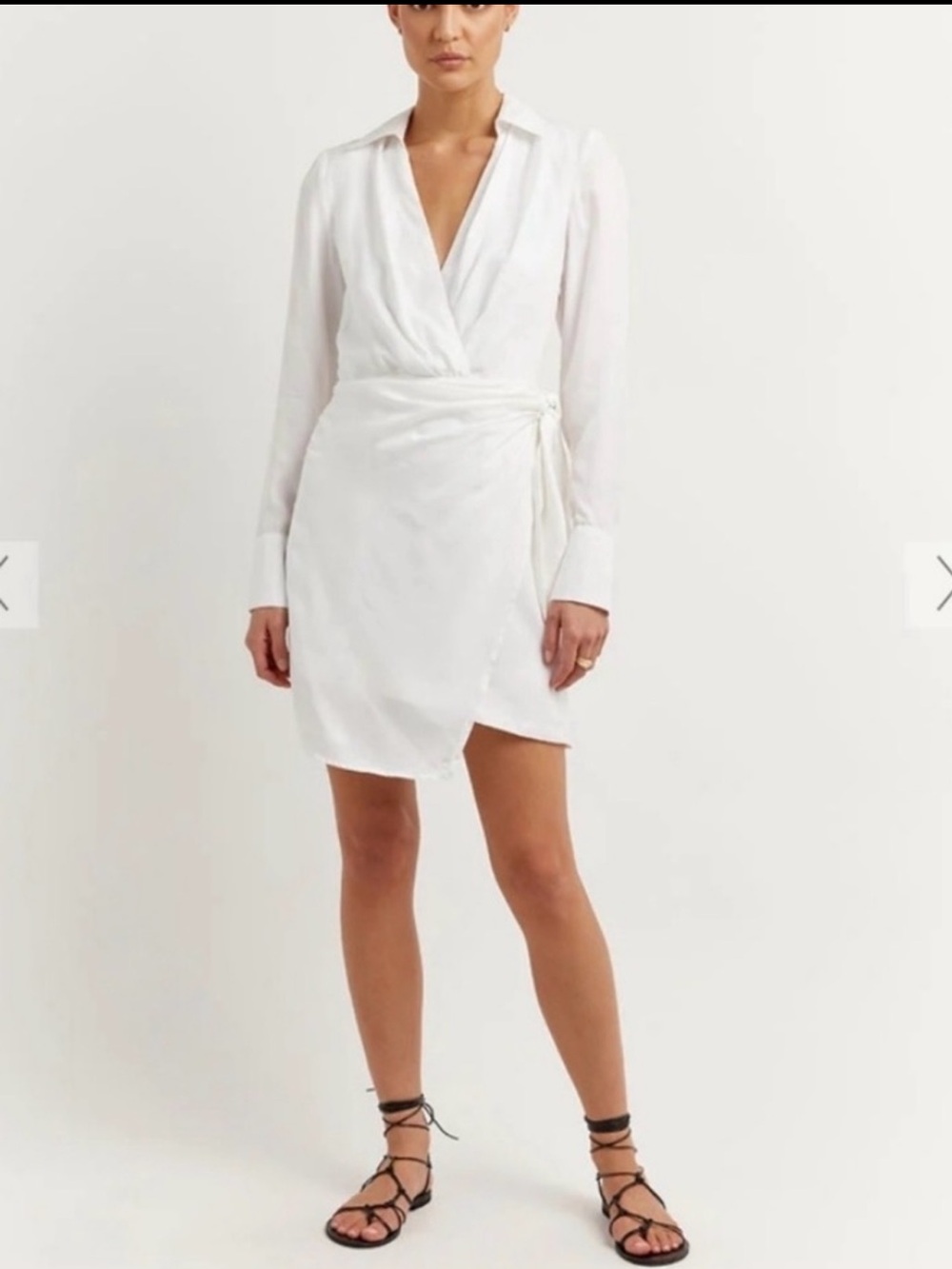 DISSD White Wrap Shirt Dress - Women